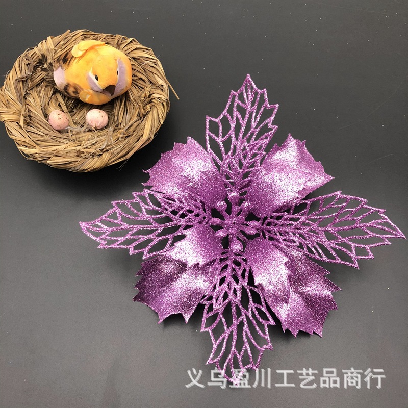 Christmas Flower Sprinkling Gold Powder Hollow Flower Head Christmas Tree Wreath Gift Box Wedding Decorating Accessories Christmas Flower Sprinkling Gold Powder Hollow Flower Head Christmas Tree Wreath Gift Box Wedding Decorating Accessories
