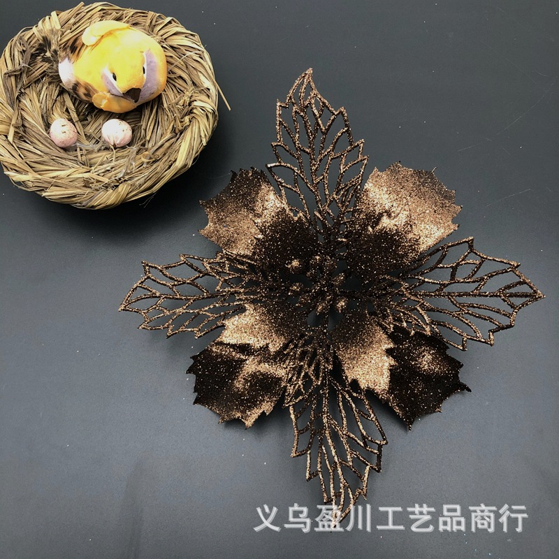 Christmas Flower Sprinkling Gold Powder Hollow Flower Head Christmas Tree Wreath Gift Box Wedding Decorating Accessories Christmas Flower Sprinkling Gold Powder Hollow Flower Head Christmas Tree Wreath Gift Box Wedding Decorating Accessories