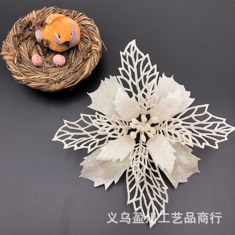 Christmas Flower Sprinkling Gold Powder Hollow Flower Head Christmas Tree Wreath Gift Box Wedding Decorating Accessories Christmas Flower Sprinkling Gold Powder Hollow Flower Head Christmas Tree Wreath Gift Box Wedding Decorating Accessories