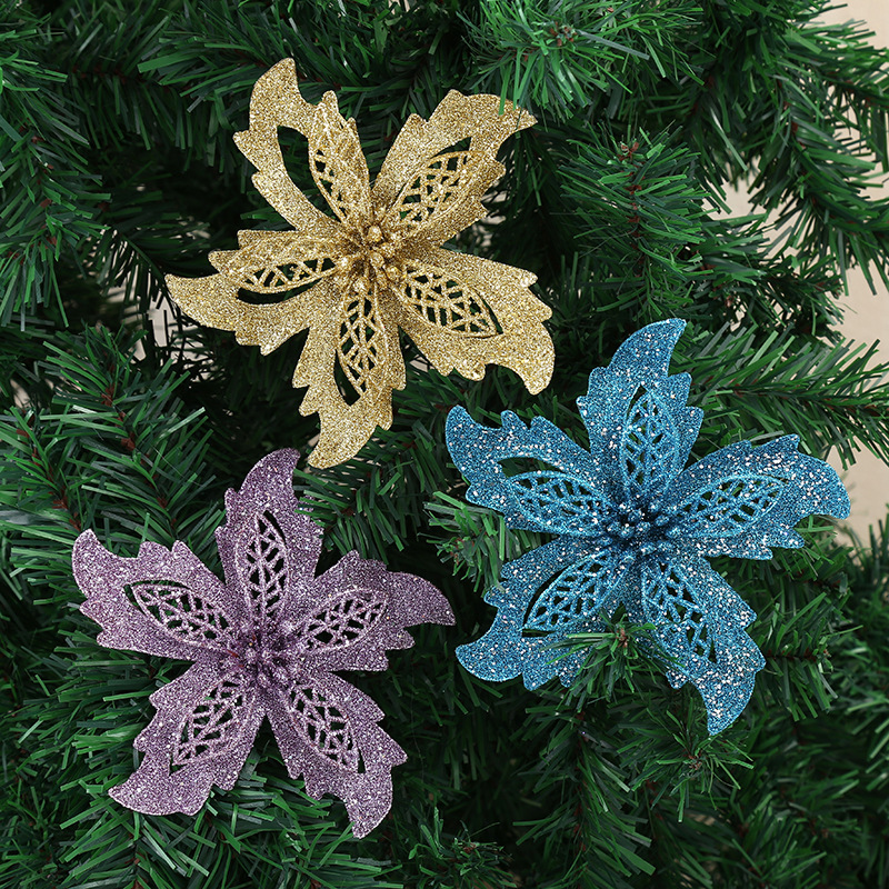 Decorating Ornaments Christmas Ornaments Decoration Christmas Flower Door Hanging Hotel Window Door Decoration Whole