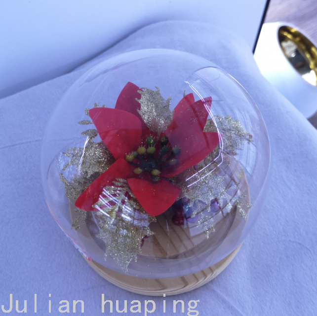 Christmas Flower, Christmas Flower Gift, Simulated Pergola, Iron Lantern Vase, Glass Vase