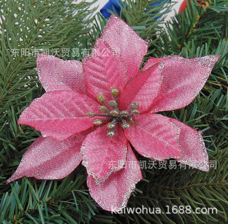 Christmas Decoration Garland Decoration 13cm High-End Phnom Penh Red Christmas Flower Factory Direct Sales Wholesale Christmas Decoration Garland Decoration 13cm High-End Phnom Penh Red Christmas Flower Factory Direct Sales Wholesale