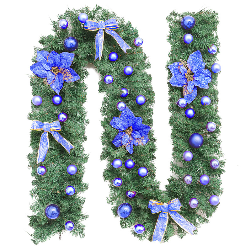 Scene Decoration 27 M Encryption Simulation Christmas Rattan Strip Shopping Mall Window Christmas Flower Rattan