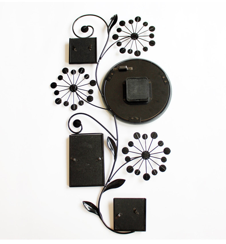 Yihong Wall Clock Creative Photo Frame Iron Clock Living Room Modern Decoration Noiseless Clock Wall Clocks Foreign Trade Wholesale Yihong Wall Clock Creative Photo Frame Iron Clock Living Room Modern Decoration Noiseless Clock Wall Clocks Foreign Trade Wholesale