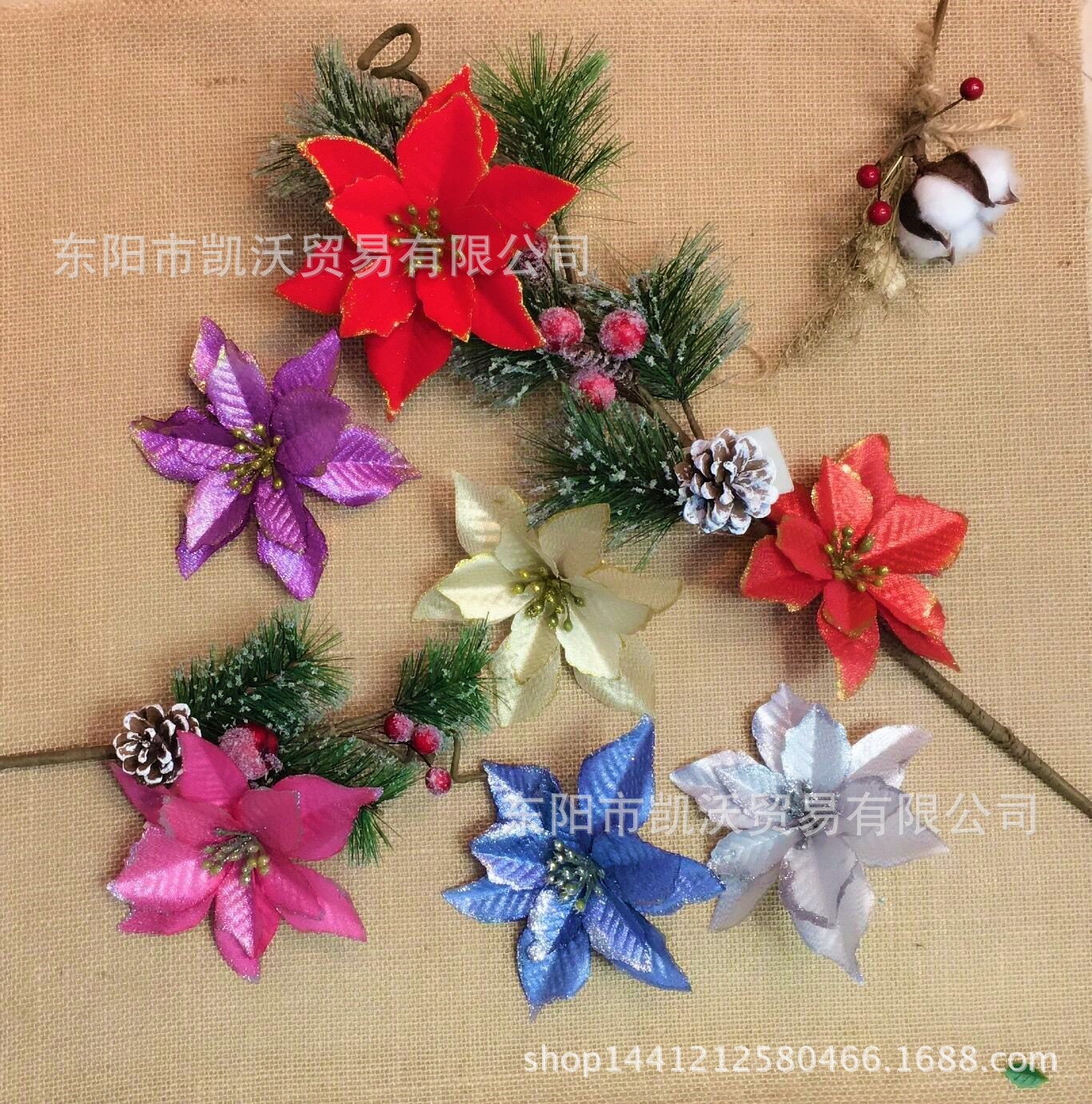 Christmas decorations hanging garland decoration 13CM highgrade Phnom Penh Red Christmas flower manufacturers Whole Christmas decorations hanging garland decoration 13CM highgrade Phnom Penh Red Christmas flower manufacturers Whole