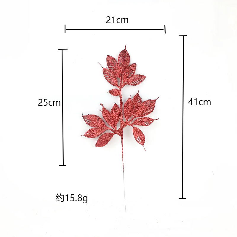 Plastic Flowers Artificial Flower Gold Powder Leaf Magic Color Series Christmas Flower Holiday Party Living Room Decoration Flower Branch Decorative Leaves Plastic Flowers Artificial Flower Gold Powder Leaf Magic Color Series Christmas Flower Holiday Party Living Room Decoration Flower Branch Decorative Leaves