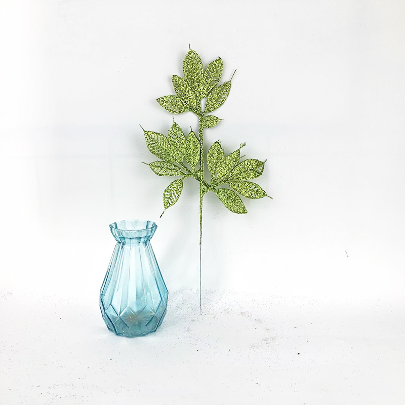 Plastic Flowers Artificial Flower Gold Powder Leaf Magic Color Series Christmas Flower Holiday Party Living Room Decoration Flower Branch Decorative Leaves Plastic Flowers Artificial Flower Gold Powder Leaf Magic Color Series Christmas Flower Holiday Party Living Room Decoration Flower Branch Decorative Leaves
