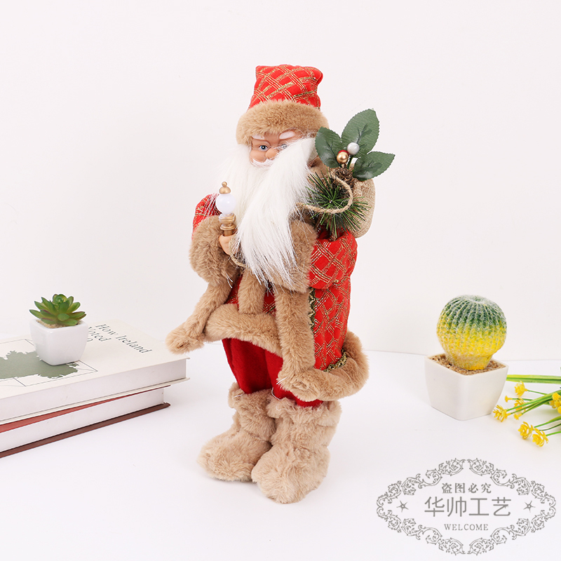 Santa Claus Plush Doll Doll Christmas Counter Decoration Scene Decorative Ornaments Holiday Gift Wholesale