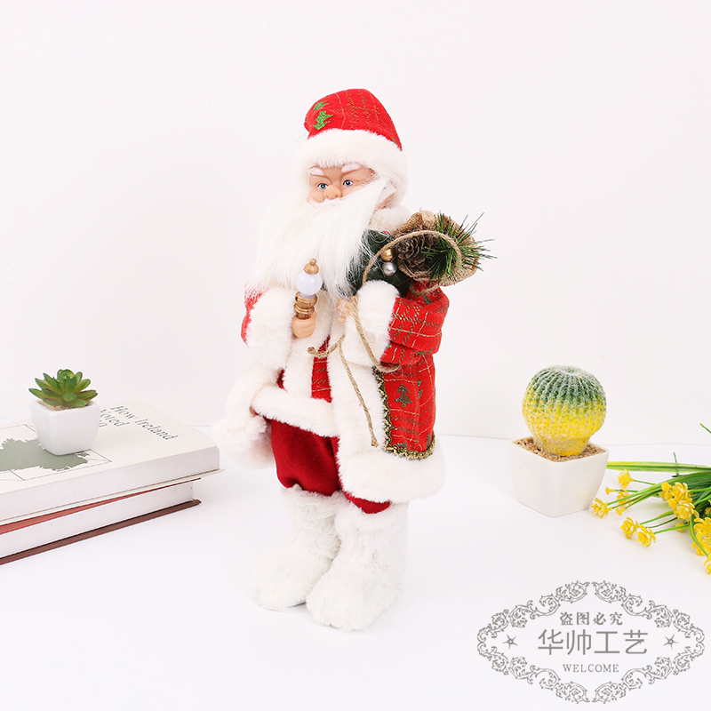 Santa Claus Plush Doll Doll Christmas Counter Decoration Scene Decorative Ornaments Holiday Gift Wholesale