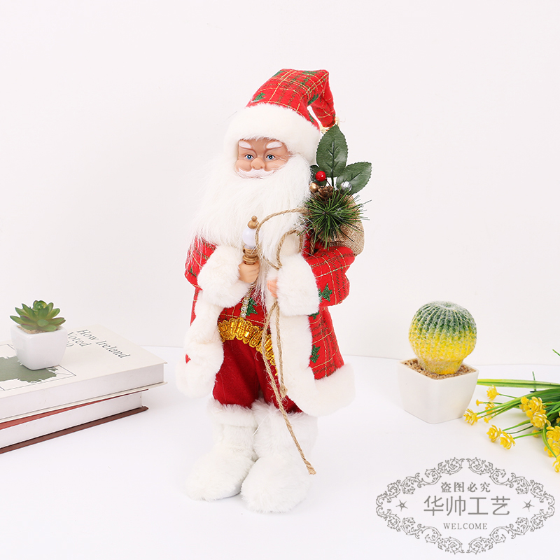 Santa Claus Plush Doll Doll Christmas Counter Decoration Scene Decorative Ornaments Holiday Gift Wholesale
