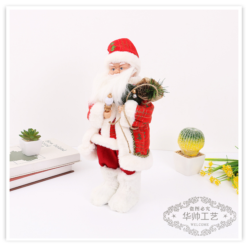 Santa Claus Plush Doll Doll Christmas Counter Decoration Scene Decorative Ornaments Holiday Gift Wholesale Santa Claus Plush Doll Doll Christmas Counter Decoration Scene Decorative Ornaments Holiday Gift Wholesale