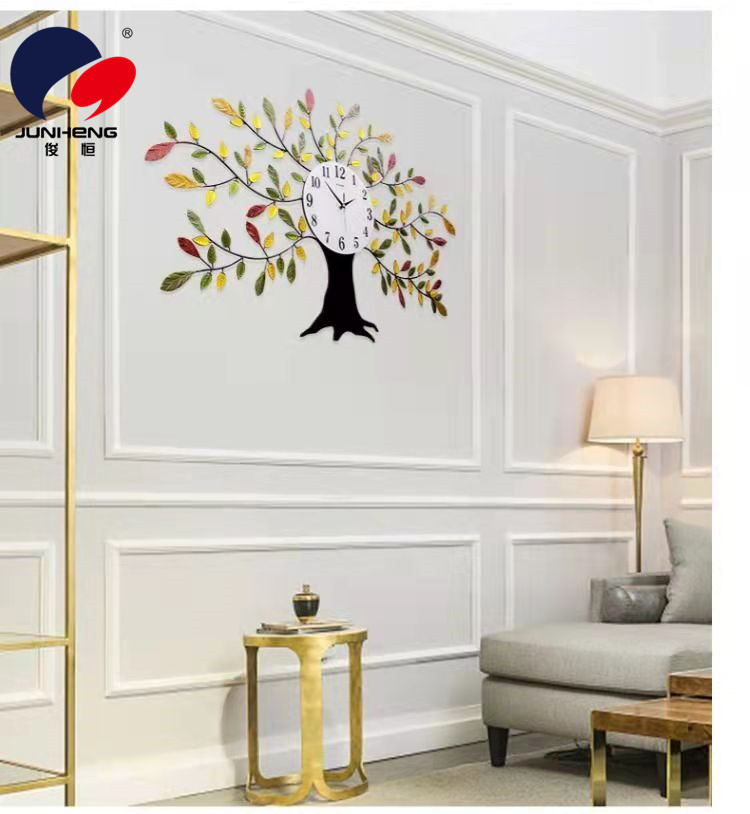Modern Simple Home Living Room Wall Clock Personality Fashion Creative Clocks European Style Clock Atmospheric Pachira Macrocarpa Quartz Clock