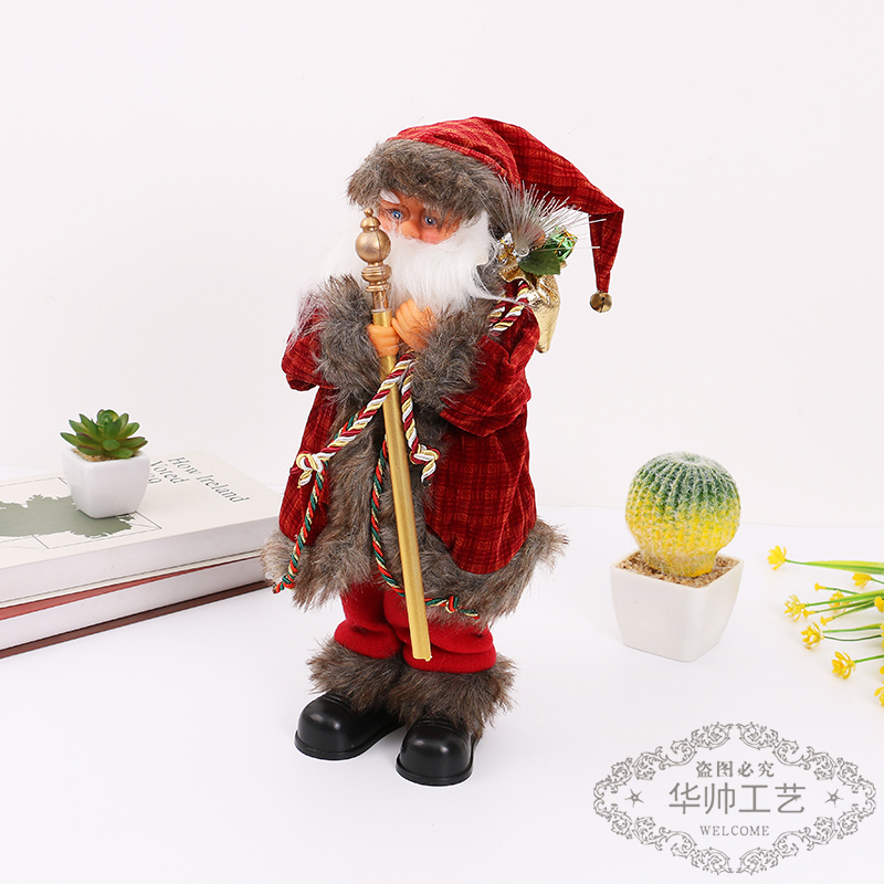 Christmas Christmas Gift Truncheon Bell Santa Claus Toy Electric Santa Claus Cross-Border AliExpress Wholesale