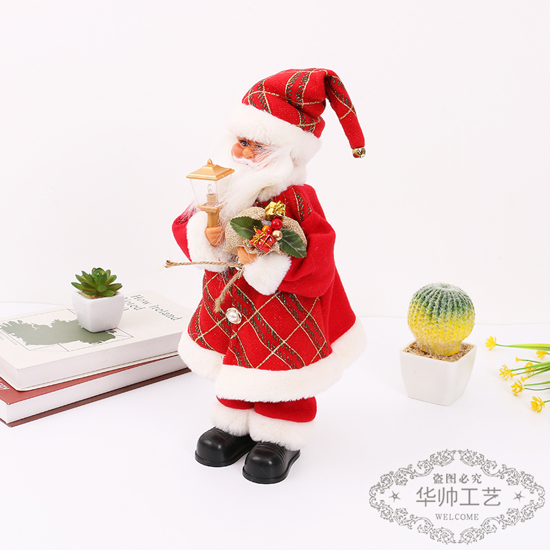Christmas Christmas Gift Truncheon Bell Santa Claus Toy Electric Santa Claus Cross-Border AliExpress Wholesale