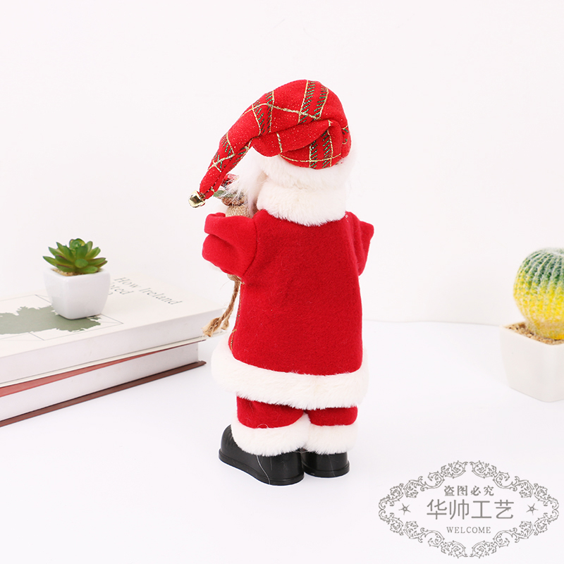 Santa Doll Christmas Decoration Products Crutch Gift Bag Santa Claus Christmas Gift Show Window Decorations