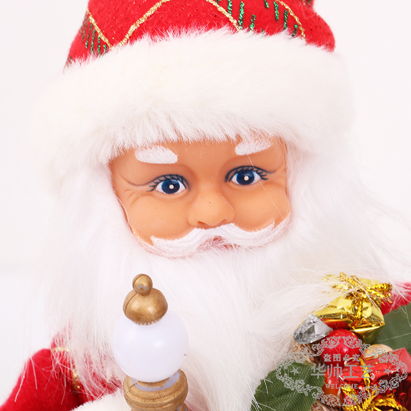 Santa Doll Christmas Decoration Products Crutch Gift Bag Santa Claus Christmas Gift Show Window Decorations