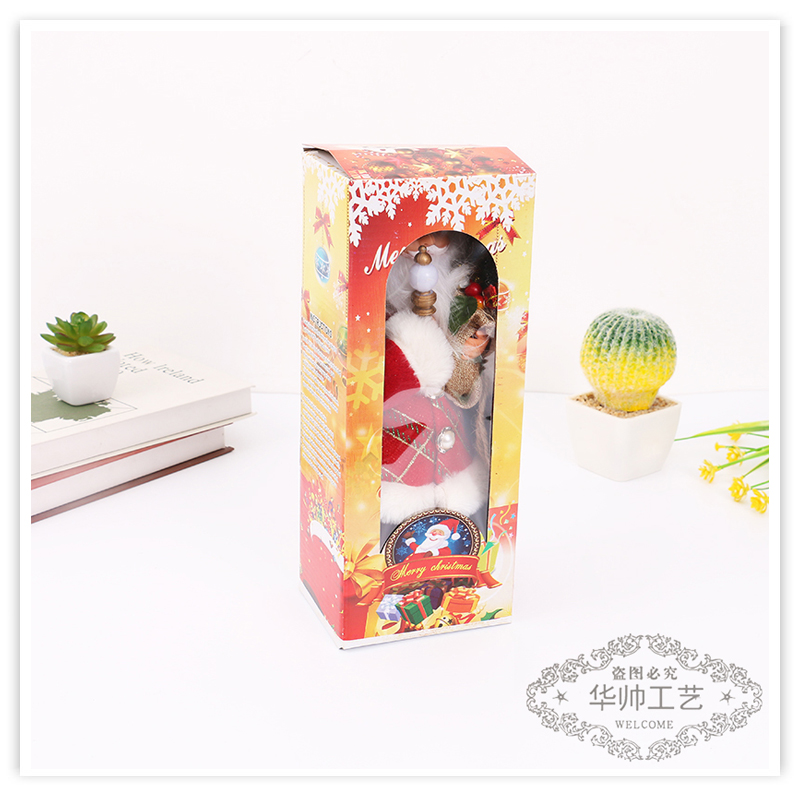 Santa Doll Christmas Decoration Products Crutch Gift Bag Santa Claus Christmas Gift Show Window Decorations