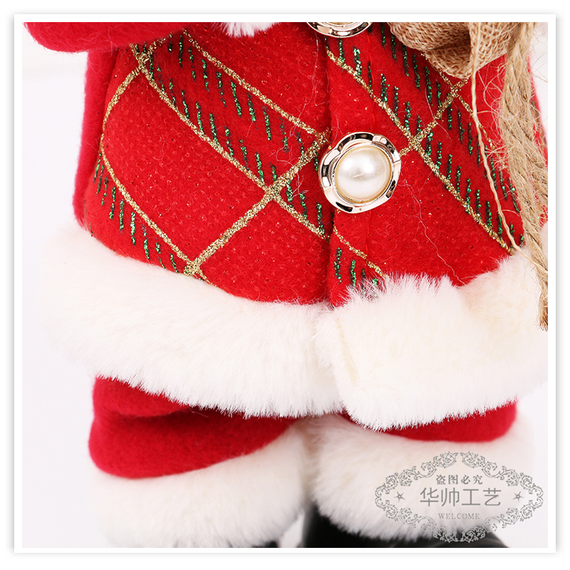 Santa Doll Christmas Decoration Products Crutch Gift Bag Santa Claus Christmas Gift Show Window Decorations