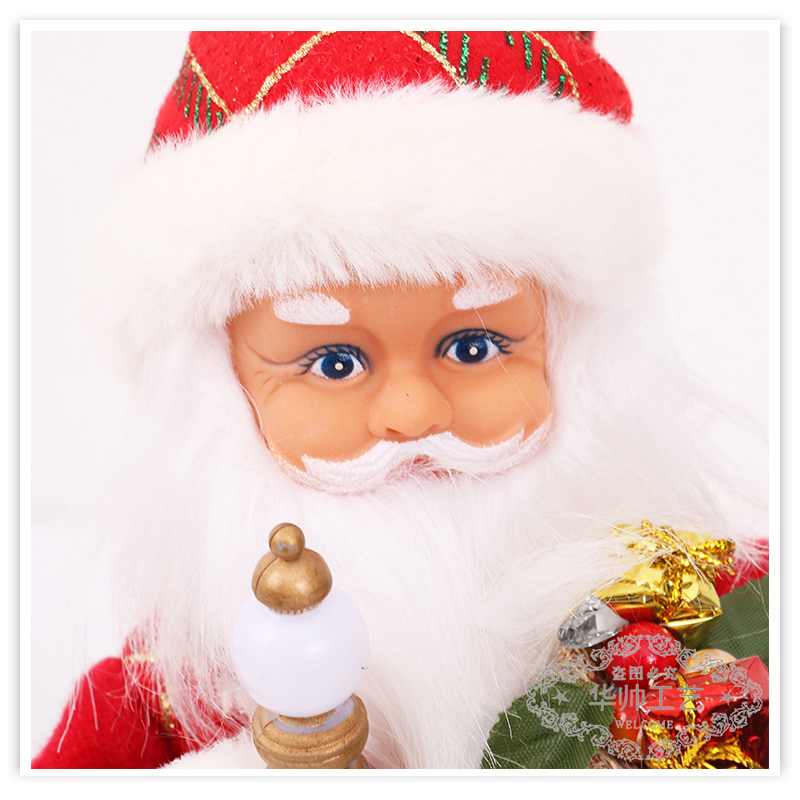 Santa Doll Christmas Decoration Products Crutch Gift Bag Santa Claus Christmas Gift Show Window Decorations