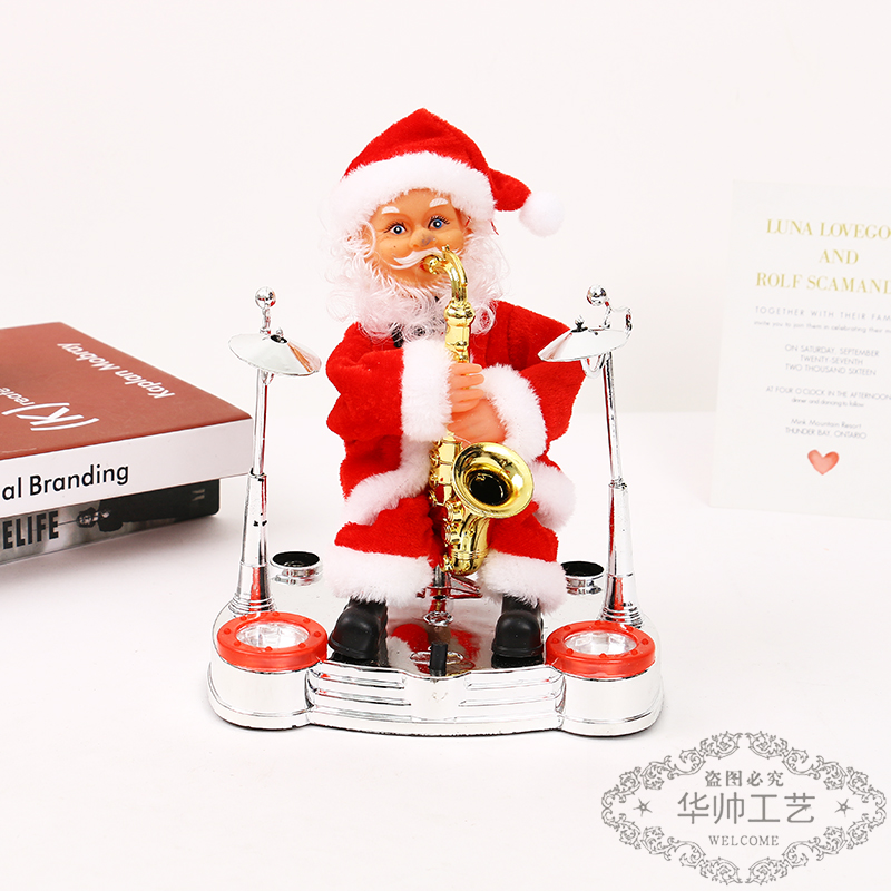 Electric Music Santa Claus Guitar Piano Electric Doll Children's Toy Christmas Decoration Christmas Gift Electric Music Santa Claus Guitar Piano Electric Doll Children's Toy Christmas Decoration Christmas Gift