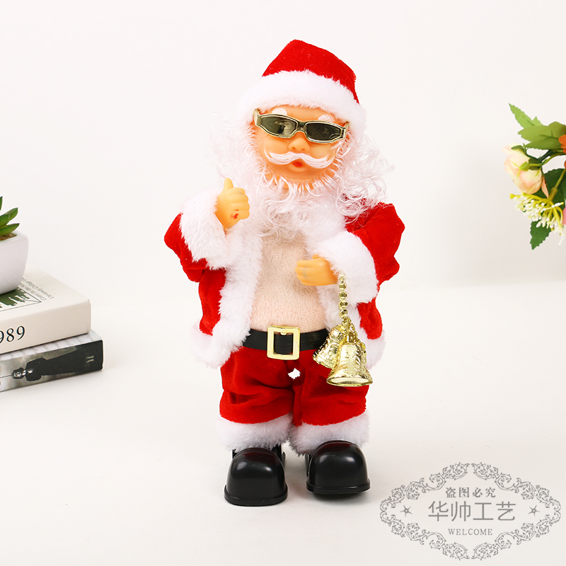 Christmas Electric Little Old Man Singing Dancing Santa Claus Ornaments Christmas Creative Electric Toys Children Gifts