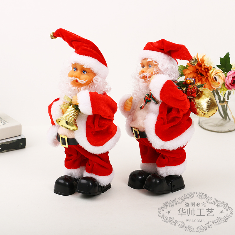 Christmas Electric Little Old Man Singing Dancing Santa Claus Ornaments Christmas Creative Electric Toys Children Gifts