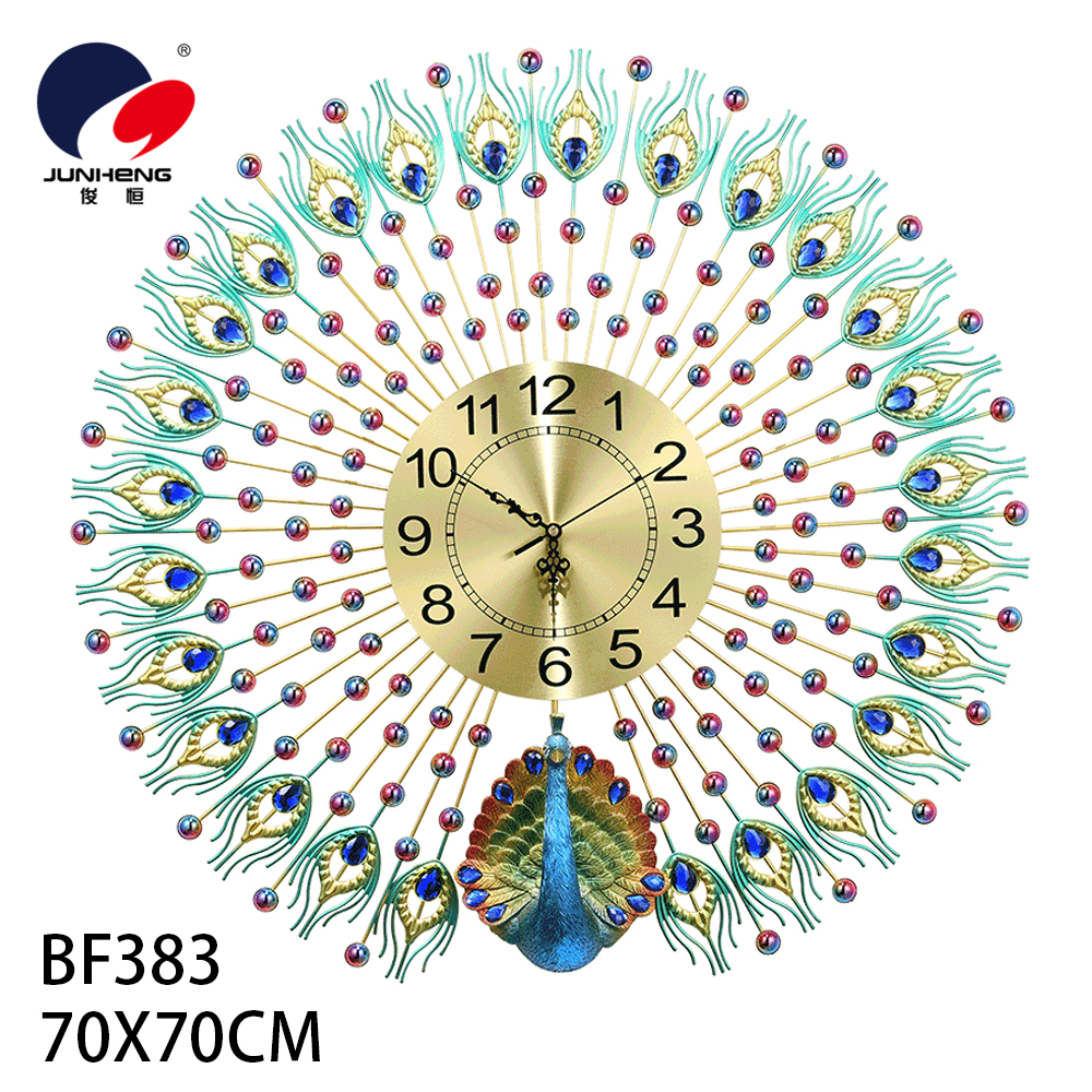 Clock Peacock Wall Clock Pocket Watch Living Room Creative Home Mute Personality Simple European Atmospheric Fashion Quartz Wall Clocks