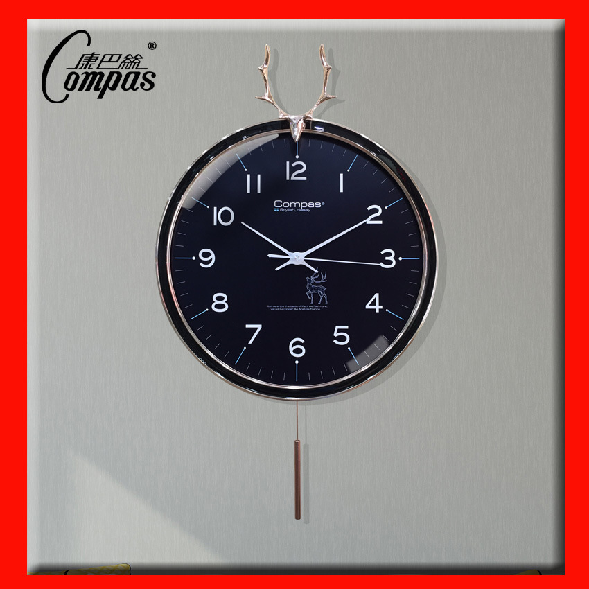 Nordic Simple Deer Head Wall Clock Living Room Home Creative Clocks Modern Fashion Mute Quartz Clock Personalized Wall Watch