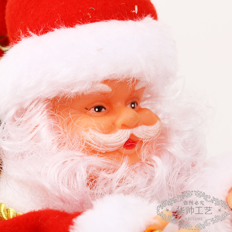 A Grandpa for Christmas Climbing Stairs Climbing Ladder Climbing Beads Electric Music Santa Claus Little Doll Christmas Decorations Children