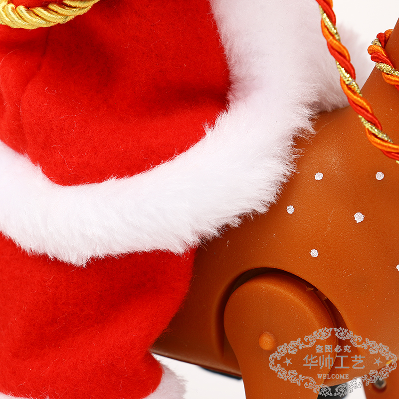 A Grandpa for Christmas Climbing Stairs Climbing Ladder Climbing Beads Electric Music Santa Claus Little Doll Christmas Decorations Children