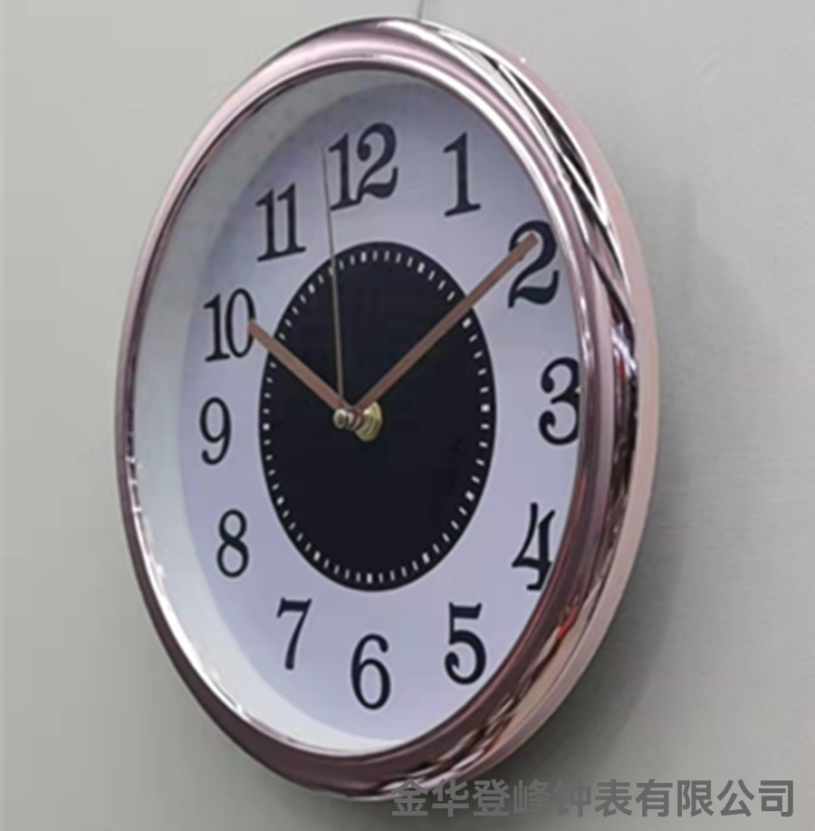 Simple Wall Clocks round Plastic Wall Clock 10-Inch 25cm Electroplating Clock Printable Logo Clock Dial Clock Wholesale