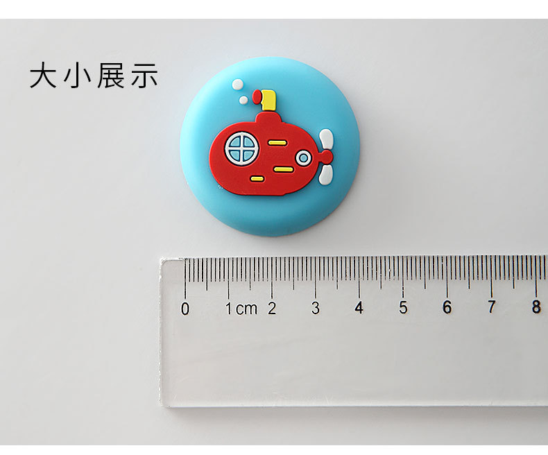 8 Magnetic Sticker Creative Decoration Simple Nordic Cute Animal Three-Dimensional Cartoon Magnetic PVC Fridge Magnet