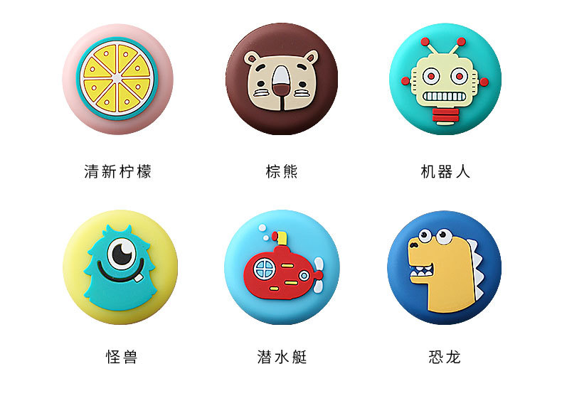 8 Magnetic Sticker Creative Decoration Simple Nordic Cute Animal Three-Dimensional Cartoon Magnetic PVC Fridge Magnet