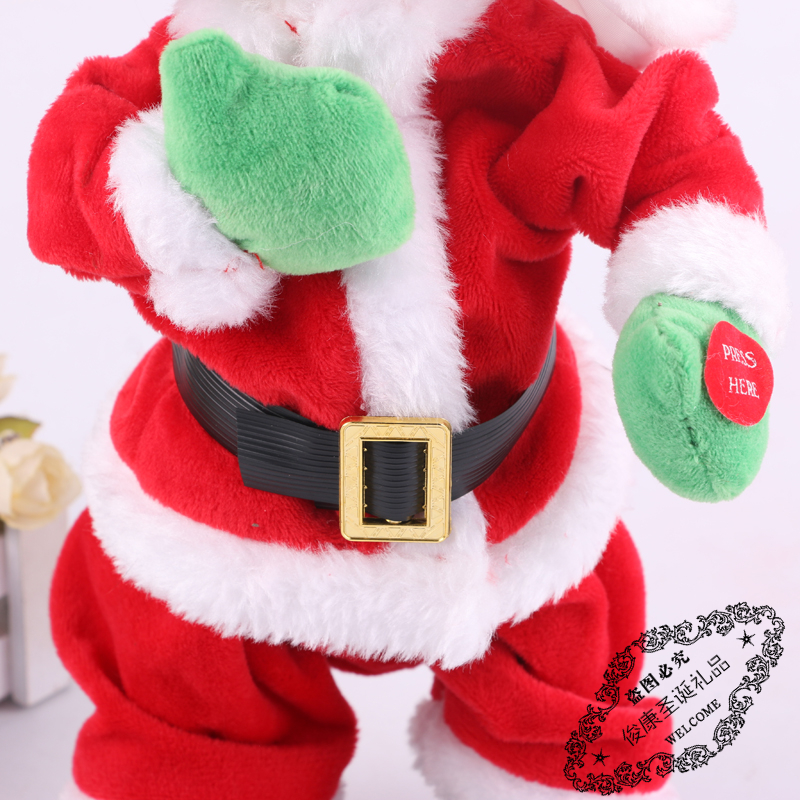Christmas decorations electric music Santa Claus put out an electric doll children&#039;s toys