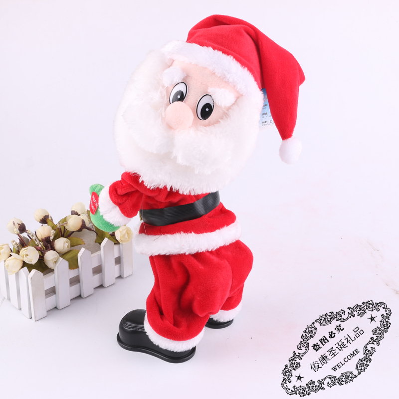 Christmas decorations electric music Santa Claus put out an electric doll children&#039;s toys