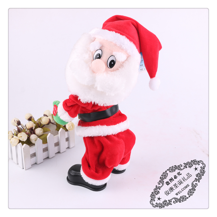 Christmas decorations electric music Santa Claus put out an electric doll children's toys