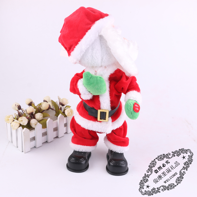 Christmas decorations electric music Santa Claus put out an electric doll children&#039;s toys