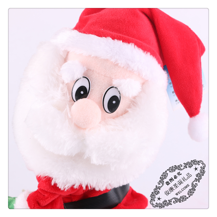 Christmas decorations electric music Santa Claus put out an electric doll children's toys