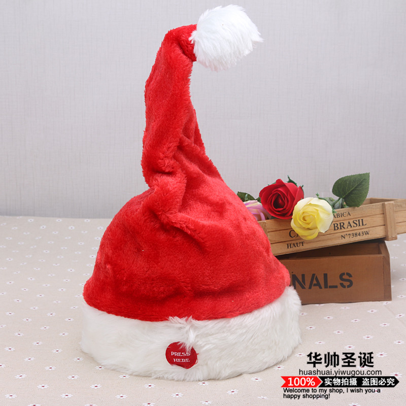 2015 new Christmas Santa Claus electric toys Christmas swinging cap