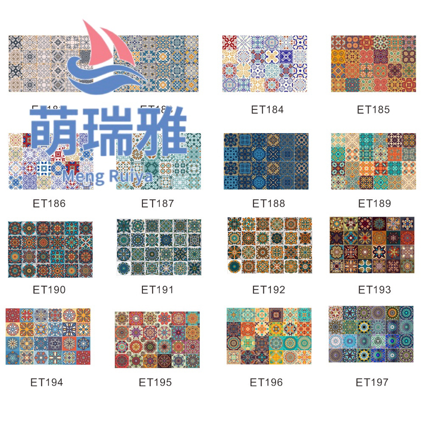 Tile Sticker Retro Datura Flowers Home Decoration Self-Adhesive Waterproof DIY Wall Stickers 24 Pieces Tile Sticker Retro Datura Flowers Home Decoration Self-Adhesive Waterproof DIY Wall Stickers 24 Pieces