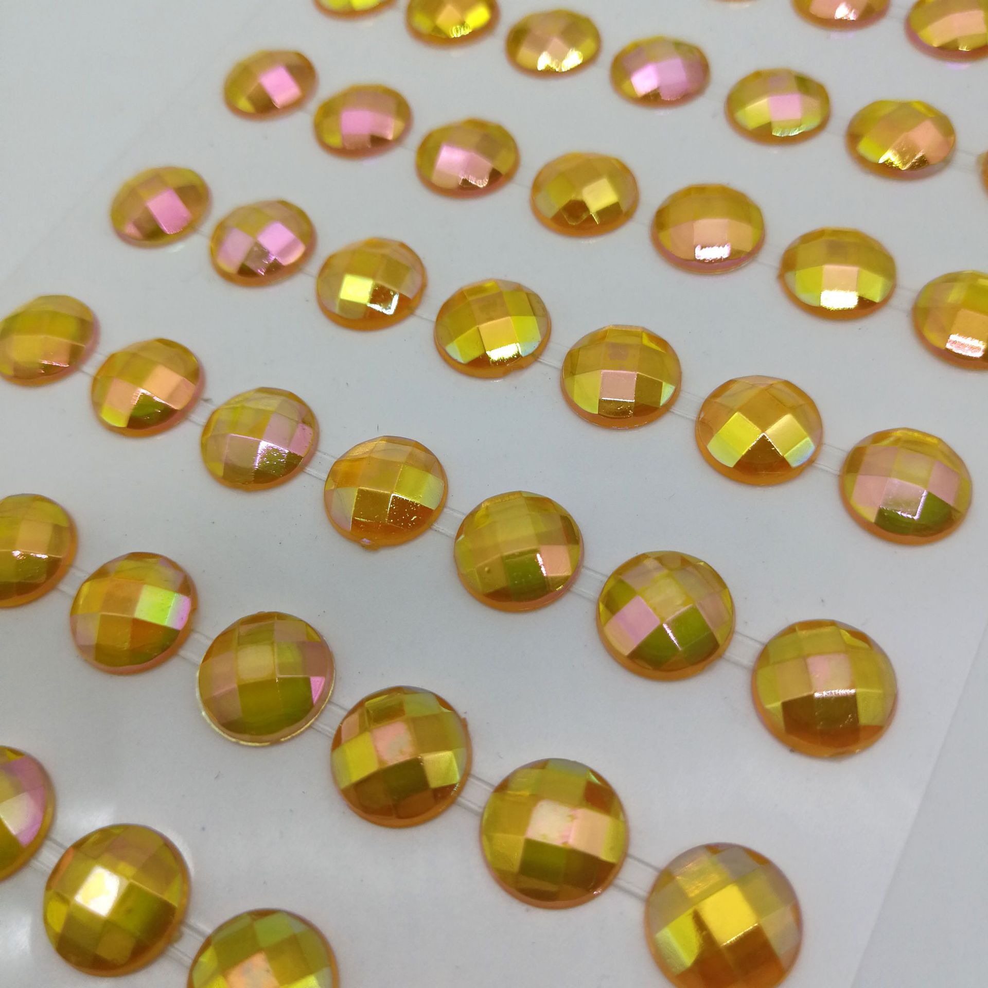 10mm Colorful Earth Surface Gem Stickers AB Color Diamond Stickers DIY Car Decoration Sticker 108 Pieces 72 Pieces 63 Pieces