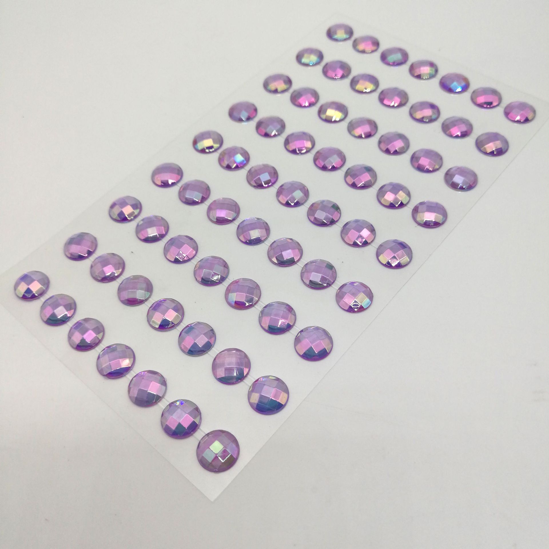 10mm Colorful Earth Surface Gem Stickers AB Color Diamond Stickers DIY Car Decoration Sticker 108 Pieces 72 Pieces 63 Pieces