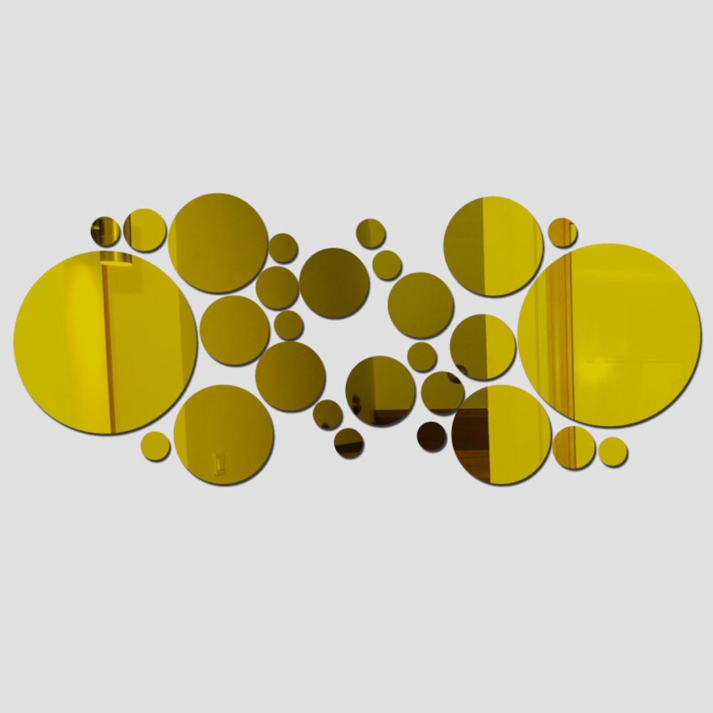 Creative Three-Dimensional Beautiful Self-Adhesive Wall Stickers Acrylic 28 Pieces round Decoration Mirror Sticker Movable Combination Wall Creative Three-Dimensional Beautiful Self-Adhesive Wall Stickers Acrylic 28 Pieces round Decoration Mirror Sticker Movable Combination Wall