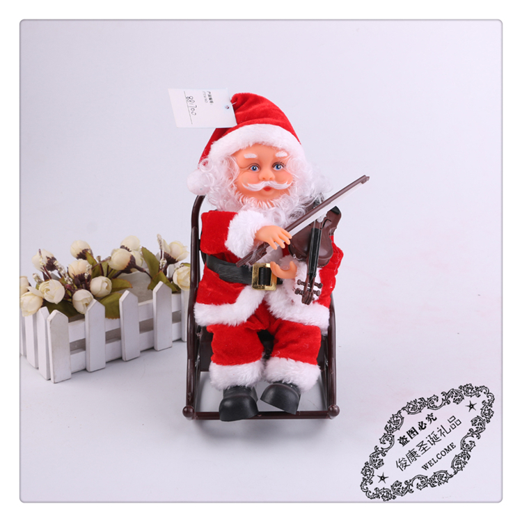 Santa Claus plays violin Christmas decorations Santa Claus dolls music decorations Santa Claus plays violin Christmas decorations Santa Claus dolls music decorations