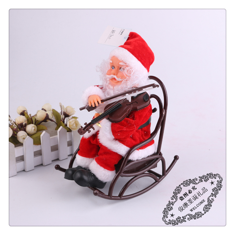 Santa Claus plays violin Christmas decorations Santa Claus dolls music decorations Santa Claus plays violin Christmas decorations Santa Claus dolls music decorations