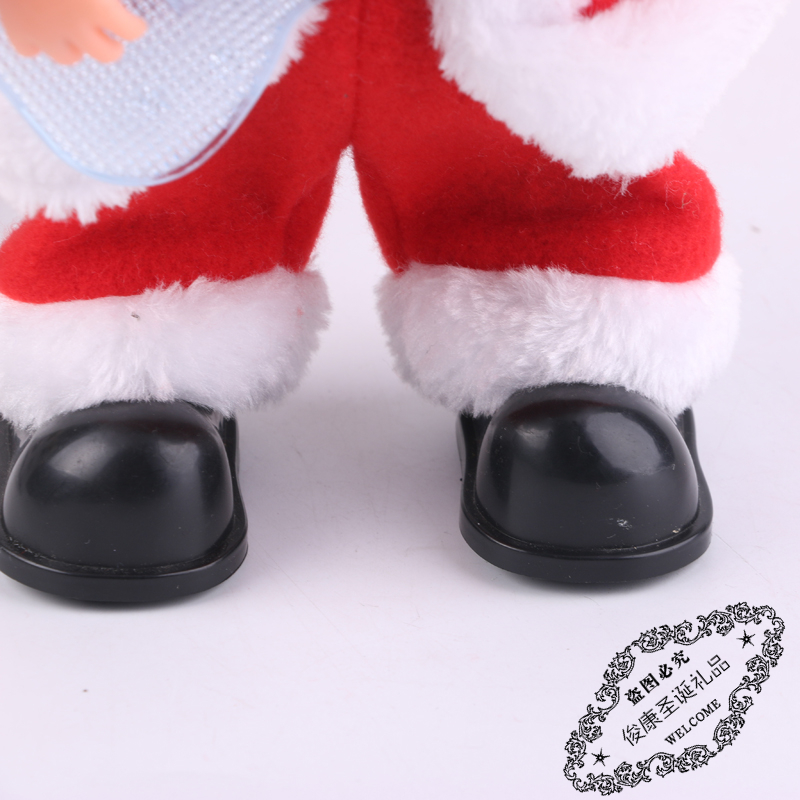 Stylish cool wearing sunglasses Christmas decorations electric Santa Claus figures singing dancing guitar gifts