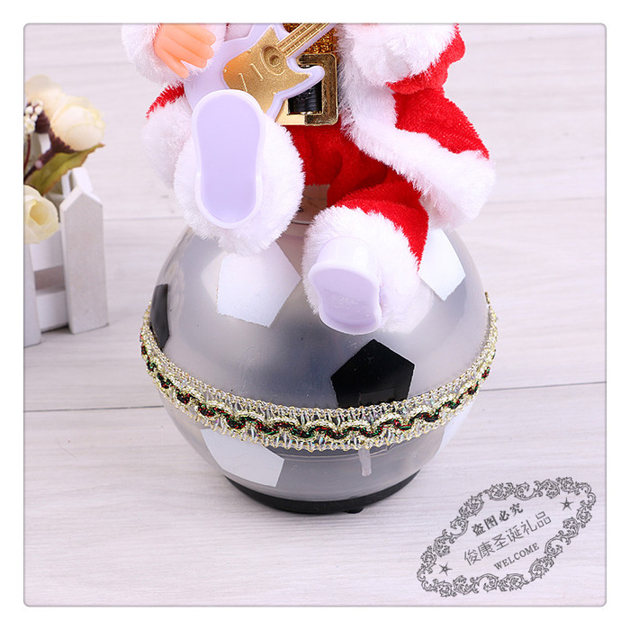 Christmas guitar Santa Claus electric music Santa Claus desktop presents a gift