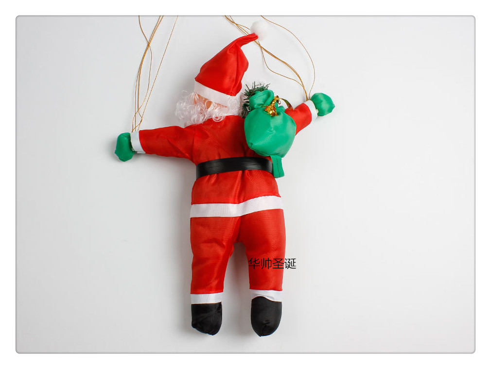 Christmas Scene Decoration Parachute Christmas Pendant Holiday Mall Scene Dress up Santa Claus Parachute