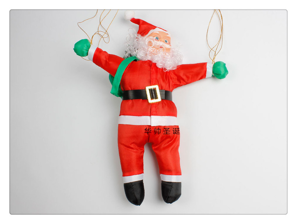 Christmas Scene Decoration Parachute Christmas Pendant Holiday Mall Scene Dress up Santa Claus Parachute