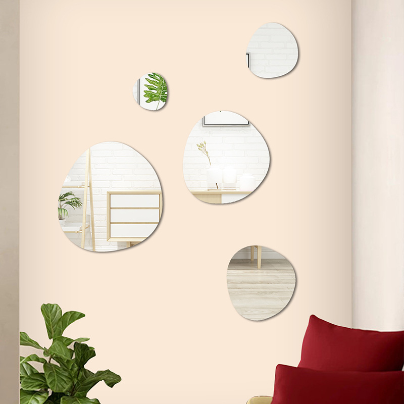 Amazon Sales through 3D Mirror Sticker Cobblestone Stitching Acrylic Mirror Decorative Wall Entrance Decoration Decorative Wall Stickers